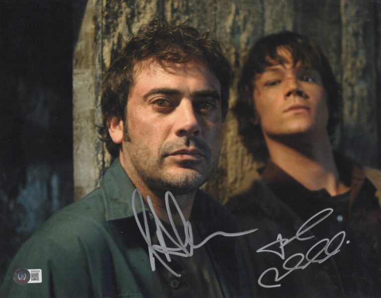 Jeffrey Dean Morgan Jared Padalecki Signed 11x14 Photo Supernatural Beckett