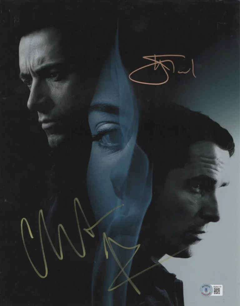 HUGH JACKMAN CHRISTIAN BALE SIGNED 11X14 PHOTO THE PRESTIGE AUTO BECKETT LOA 2