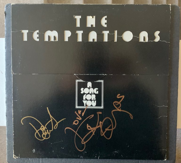 THE TEMPTATIONS SIGNED VINYL OTIS WILLIAMS JSA COA DENNIS EDWARDS A SONG FOR YOU