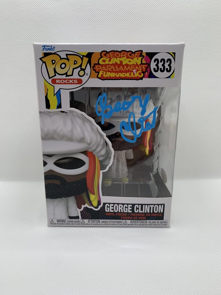 GEORGE CLINTON SIGNED FUNKO POP PARLIAMENT FUNKADELIC ROCK JSA COA AUTOGRAPHED
