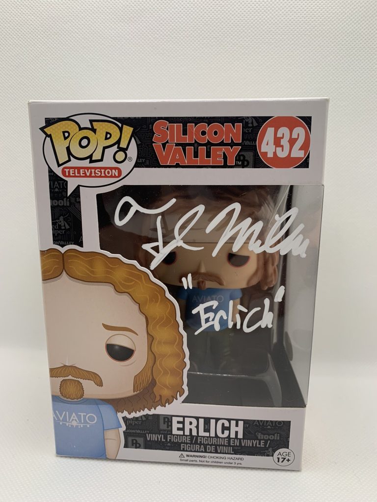 TJ MILLER SIGNED ERLICH #432 SILICON VALLEY FUNKO POP AUTOGRAPHED  JSA COA