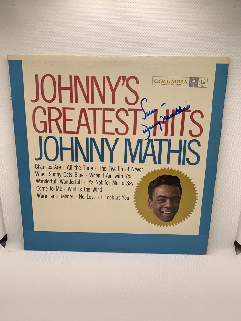 Johnny Mathis Signed Greatest Hits Vinyl Record LP Autographed JSA COA