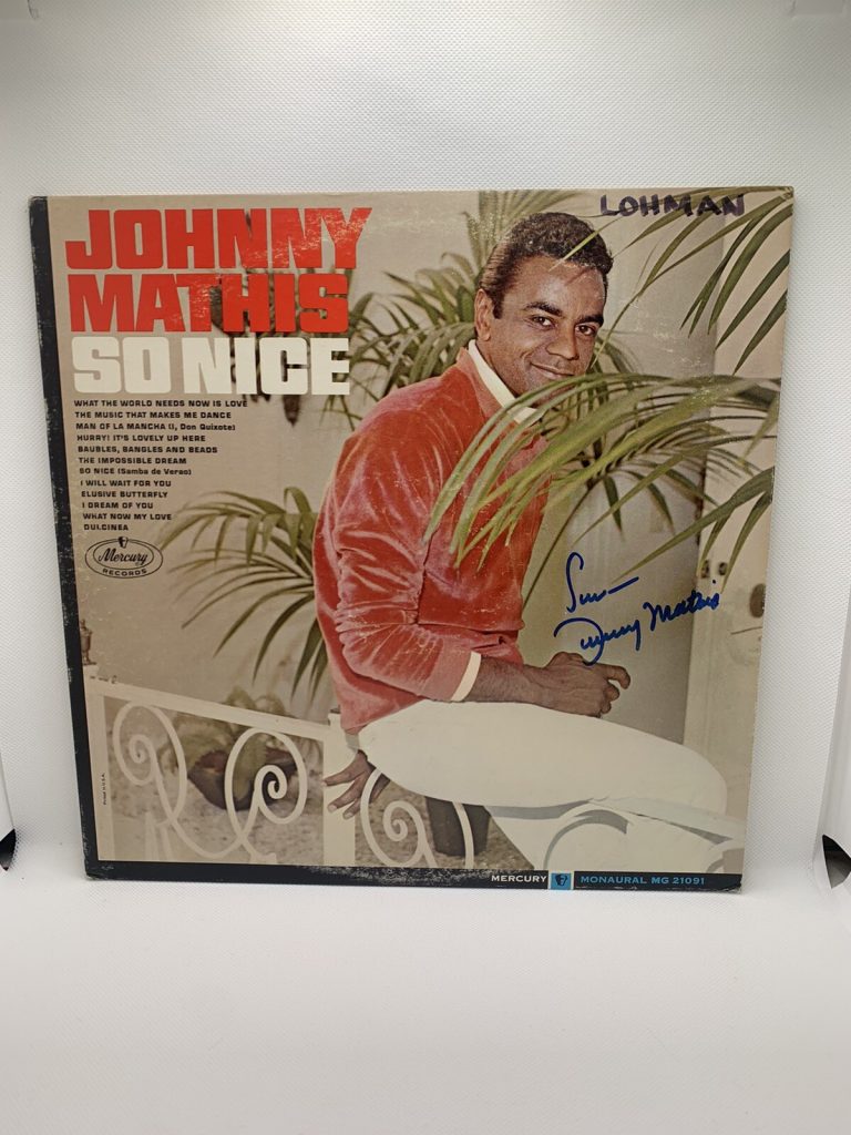 Johnny Mathis Signed So Nice Vinyl Record LP Autographed JSA COA Album
