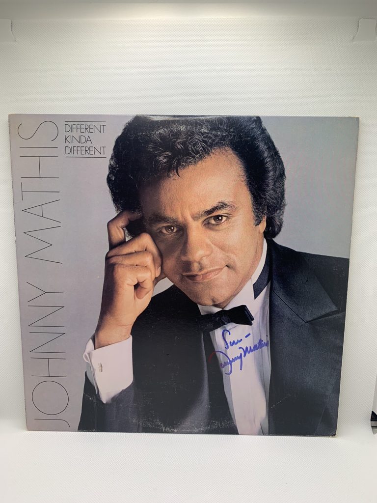 Johnny Mathis Signed Vinyl Different Kinda Different Autographed JSA COA Album