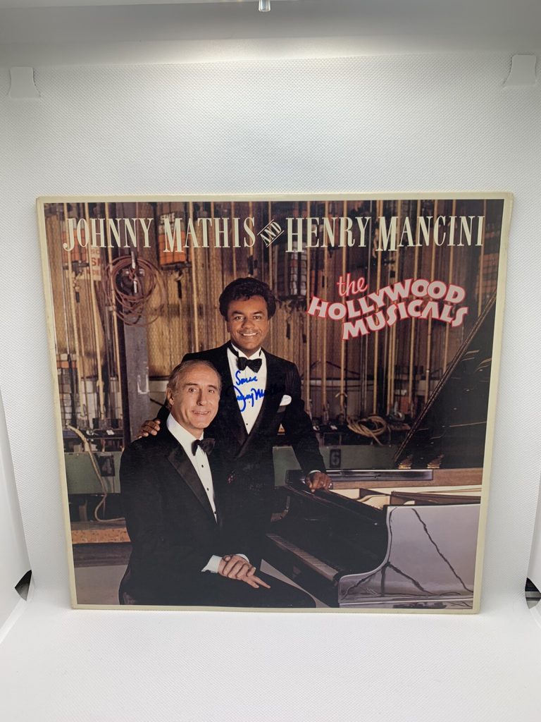 Johnny Mathis Signed Vinyl Henry Mancini The Hollywood Musicals Autographed JSA