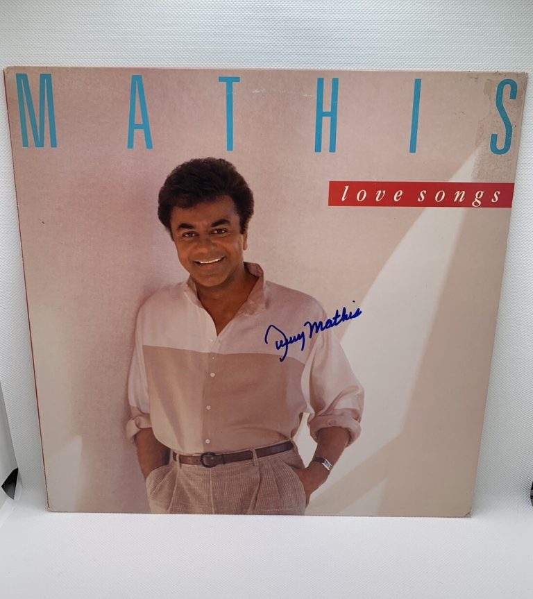 Johnny Mathis Signed Vinyl Love Songs Autographed JSA COA Album
