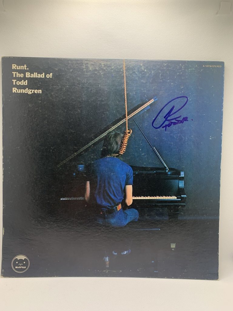 TODD RUNDGREN SIGNED VINYL RUNT, THE BALLAD OF AUTOGRAPHED JSA COA LP ALBUM