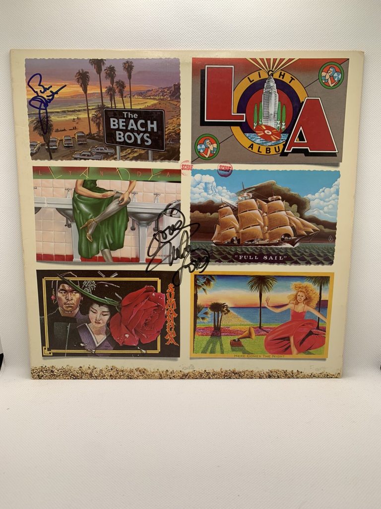 BEACH BOYS SIGNED VINYL LA LIGHT ALBUM MIKE LOVE BRUCE JOHNSTON JSA AUTOGRAPHED