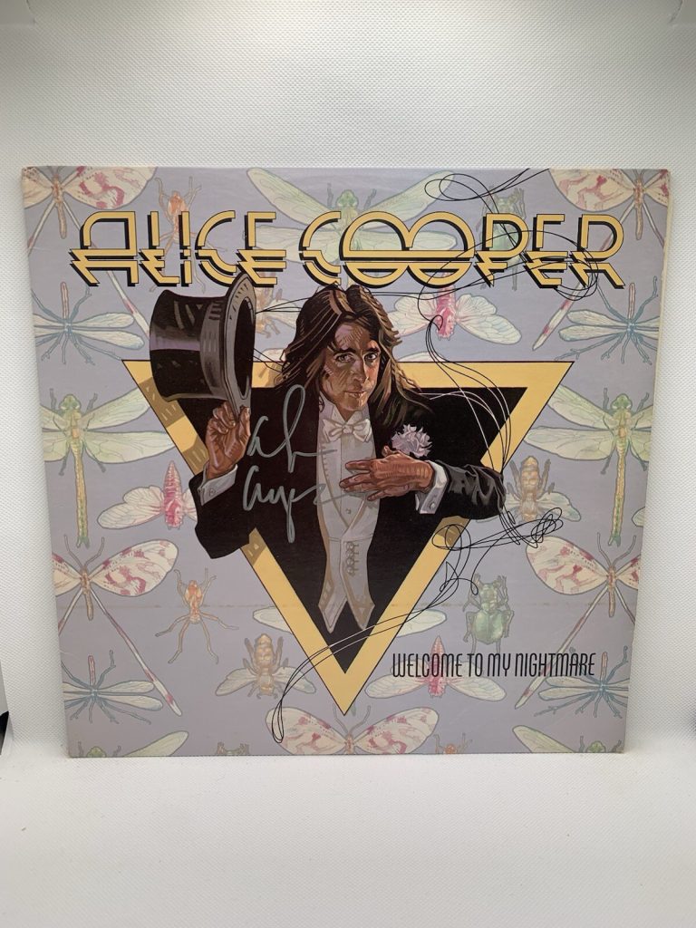 ALICE COOPER SIGNED WELCOME TO MY NIGHTMARE VINYL JSA COA AUTOGRAPHED RECORD