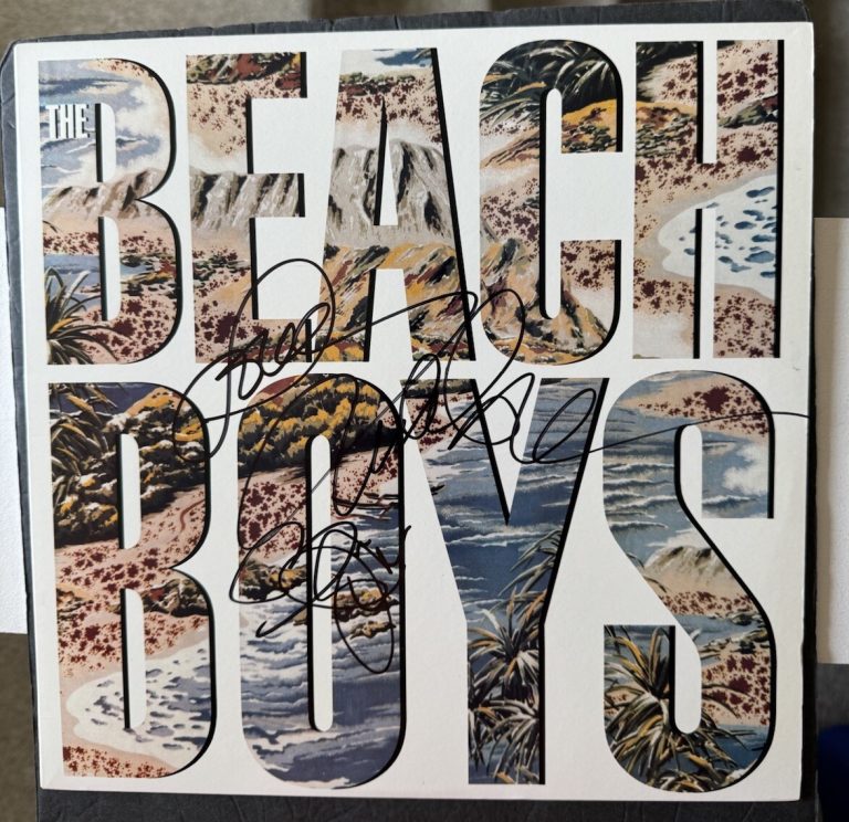 BEACH BOYS SIGNED VINYL SELF TITLED MIKE LOVE BRUCE JOHNSTON PSA/DNA AUTOGRAPHED