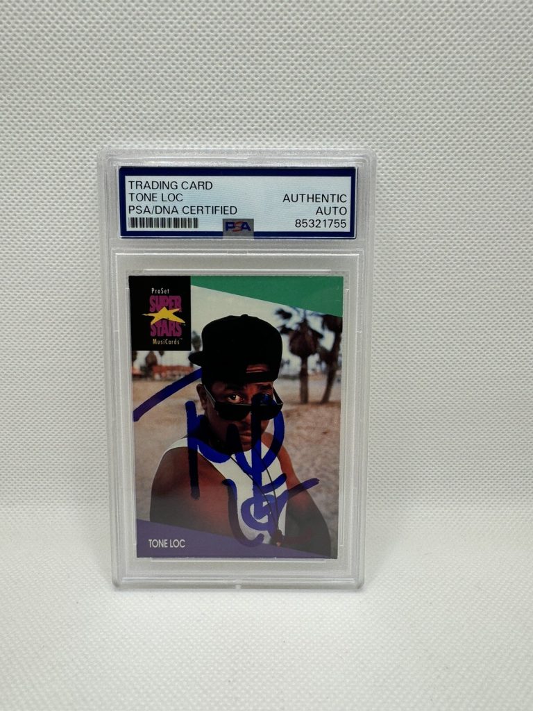 TONE LOC Signed Superstars Autographed YO MTV RAPS Slabbed Card PSA/DNA Proset