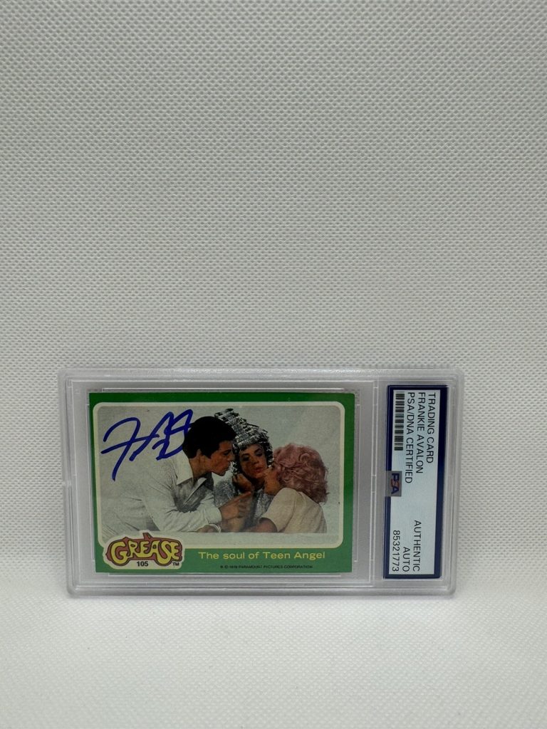 FRANKIE AVALON Signed GREASE Movie Card 1978 PSA/DNA Autographed slabbed