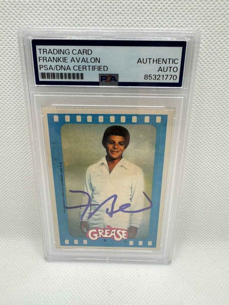 FRANKIE AVALON Signed GREASE Card Sticker 1978 PSA/DNA Autographed slabbed