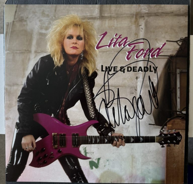 Lita Ford Signed Vinyl Live And Deadly Autographed JSA COA the Runaways Purple