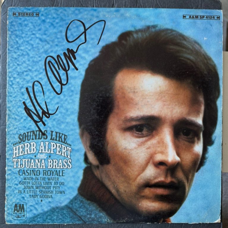 Herb Alpert & The Tijuana Brass Casino Royale Signed Vinyl Autographed JSA COA