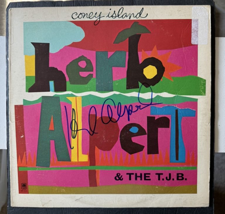 Herb Alpert & The Tijuana Brass Coney Island Signed Vinyl JSA COA Autographed Lp