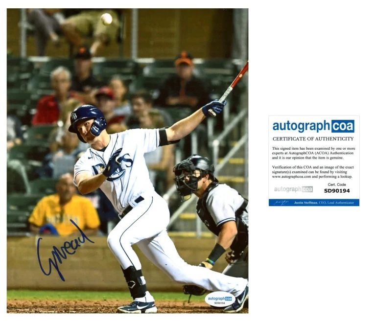 TAMPA BAY DEVIL RAYS CURTIS MEAD SIGNED AUTOGRAPHED PHOTO ACOA CERTIFIED