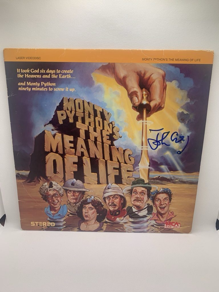John Cleese Signed Monty Python The Meaning Of Life Laserdisc JSA Autographed