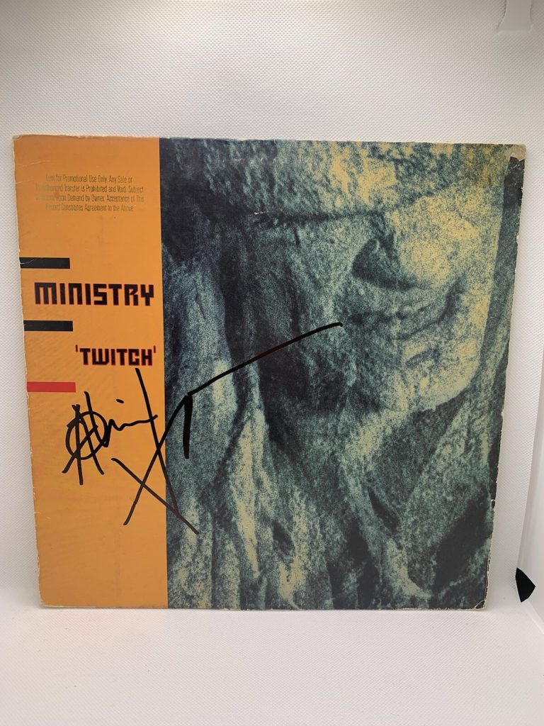 MINISTRY AL JORGENSEN SIGNED TWITCH VINYL RECORD JSA COA AUTOGRAPHED PROMO