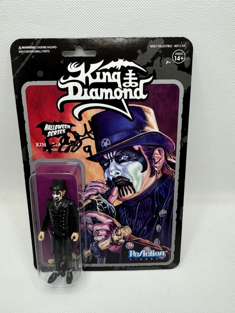 King Diamond Signed ReAction Super7 Action Figure Mercyful Fate JSA Halloween