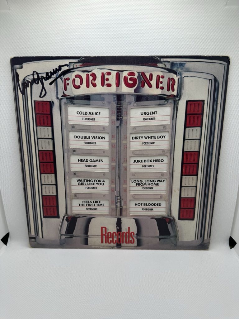 Lou Gramm Signed Vinyl records Greatest Hits Foreigner Autographed JSA COA Lp