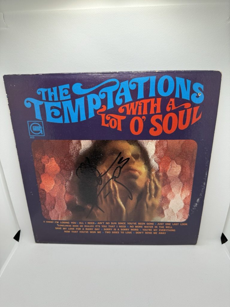 OTIS WILLIAMS SIGNED VINYL THE TEMPTATIONS WITH A LOT OF SOUL JSA AUTOGRAPHED