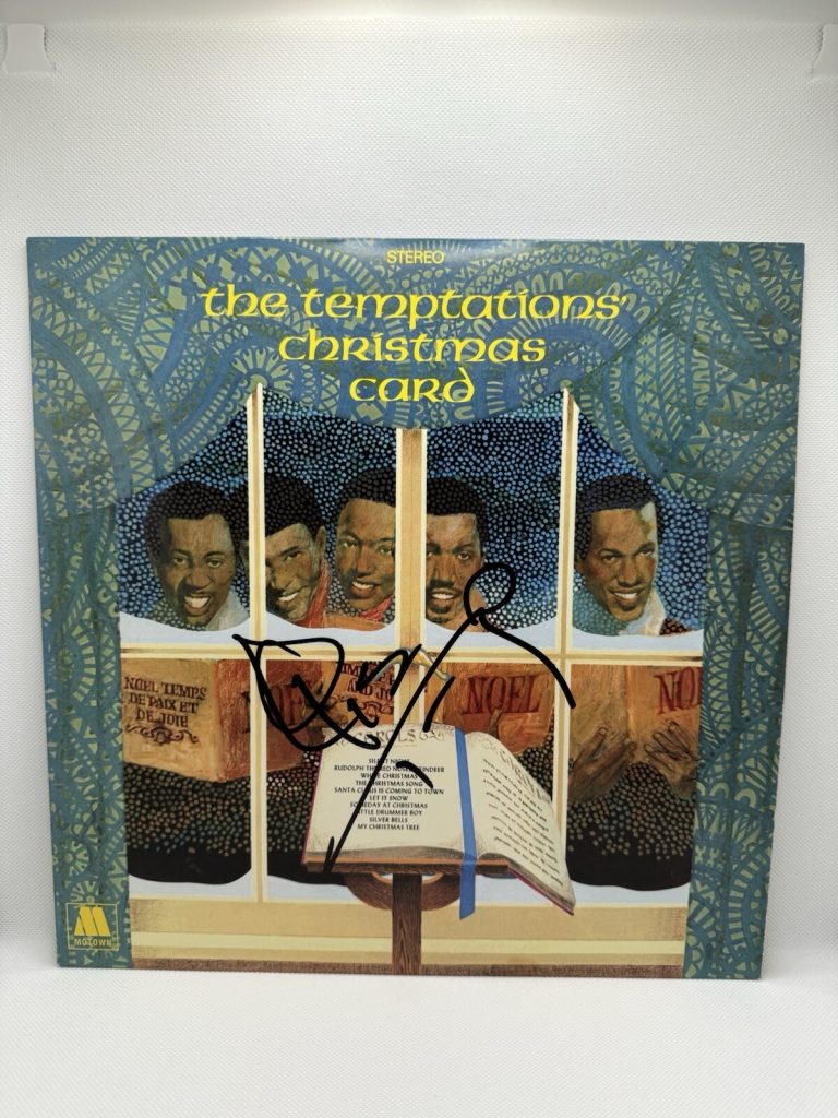 OTIS WILLIAMS SIGNED VINYL THE TEMPTATIONS CHRISTMAS CARD JSA COA AUTOGRAPHED