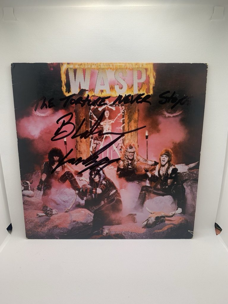 WASP SIGNED BLACKIE LAWLESS VINYL SELF TITLED AUTOGRAPHED JSA COA W.A.S.P. ALBUM