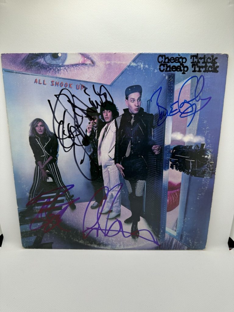 CHEAP TRICK Signed Vinyl ALL SHOOK UP x4 Nielsen ZANDER Tom BUN E JSA Autograph