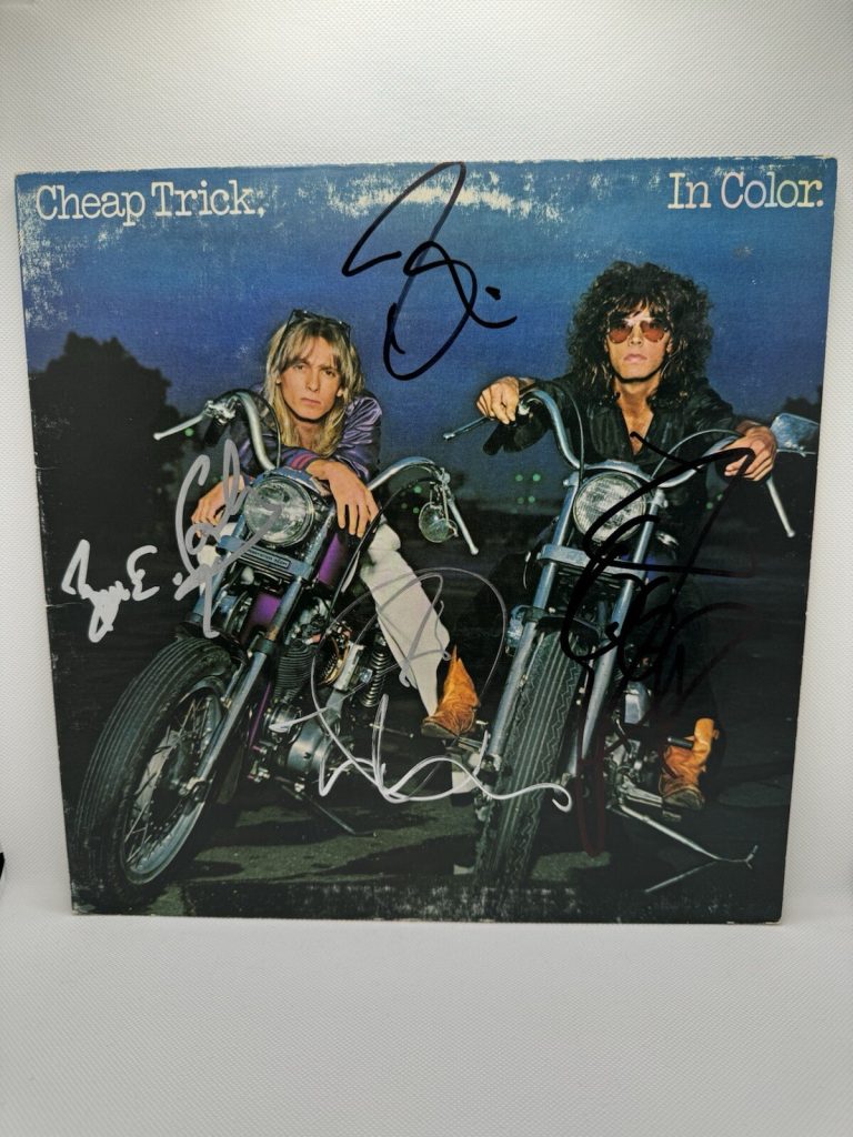 CHEAP TRICK Signed Vinyl IN COLOR x4 Nielsen ZANDER Tom BUN E JSA Autographed