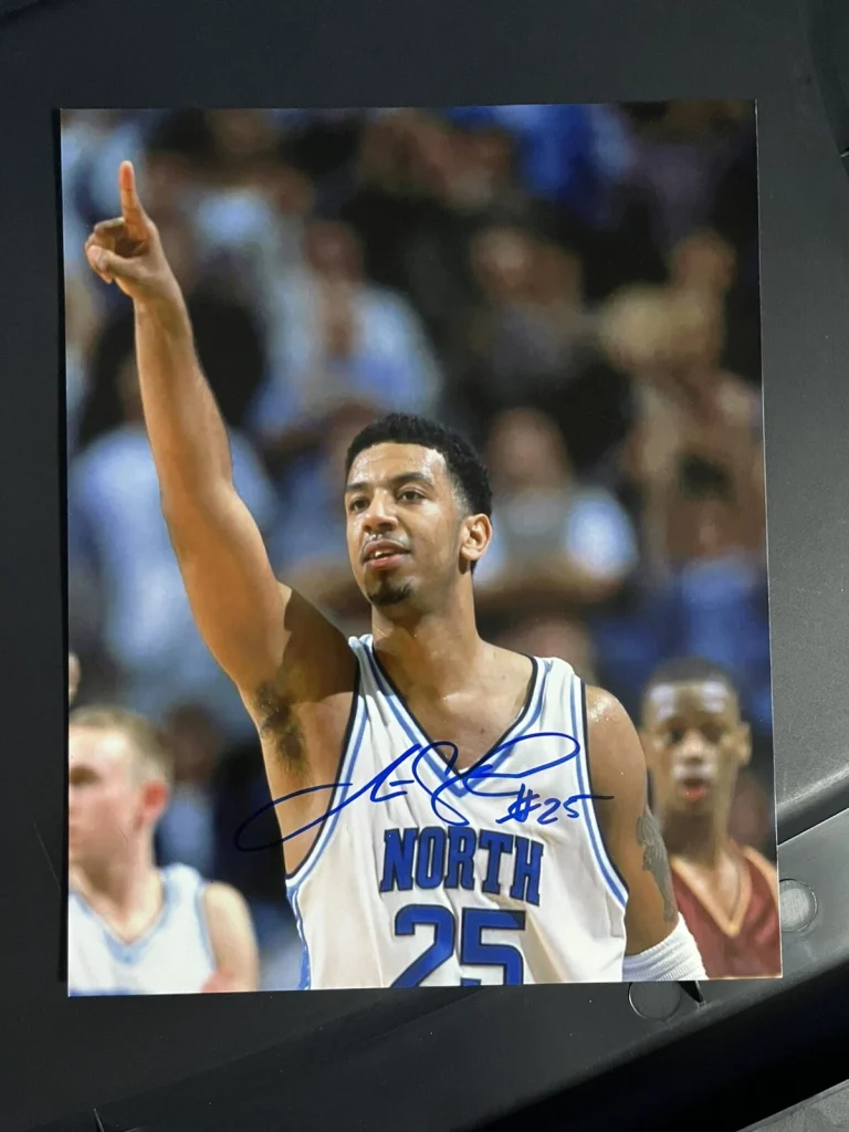 NORTH CAROLINA TARHEELS JASON CAPEL SIGNED AUTOGRAPHED PHOTO LOT 2 COA