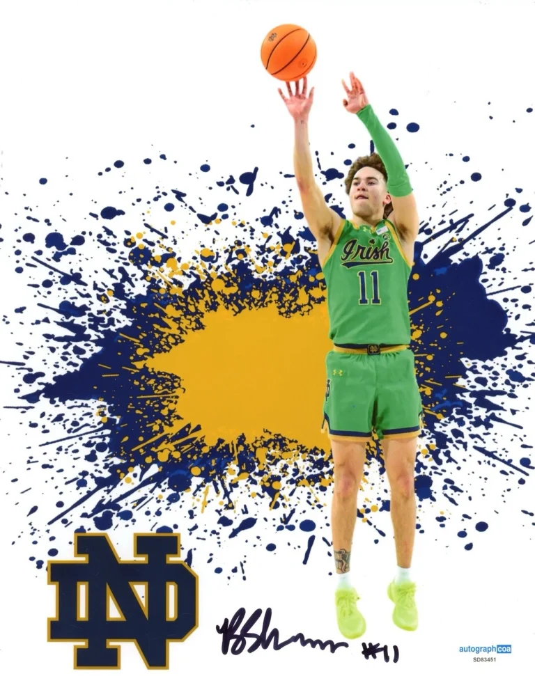 NOTRE DAME BASKETBALL 🏀 BRAEDEN SHREWSBERRY SIGNED PHOTO COA ONE OF ONE ACOA