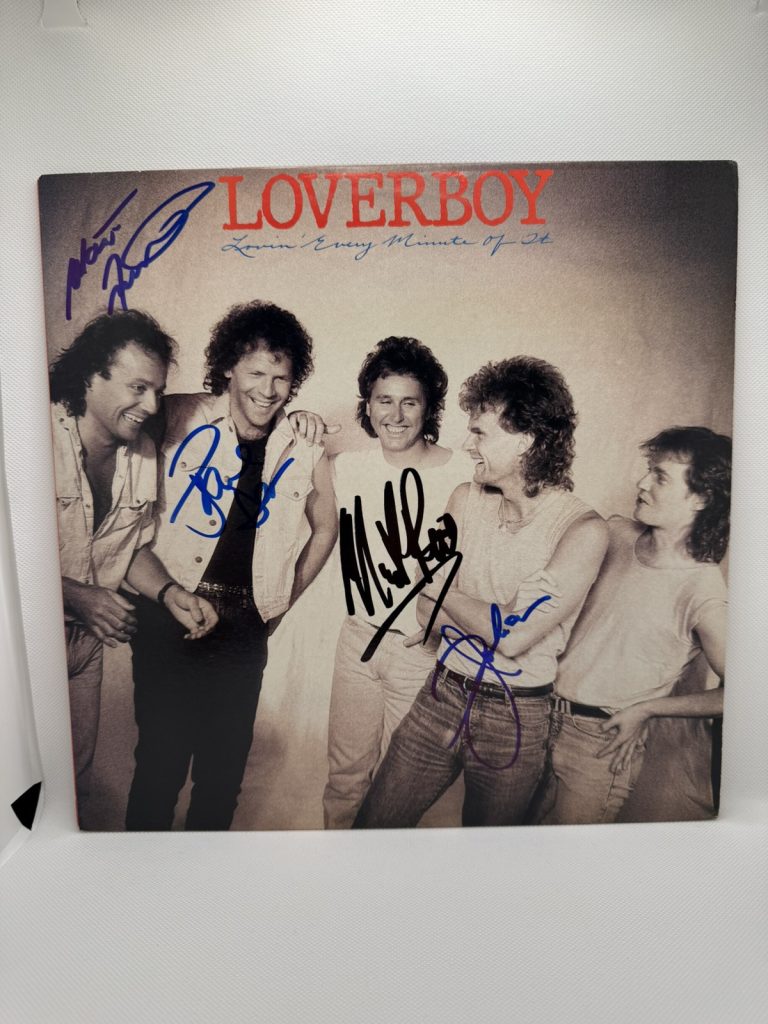 LOVERBOY Signed lovin every minute  Vinyl JSA x4 MIKE RENO Paul Dean DOUG Matt