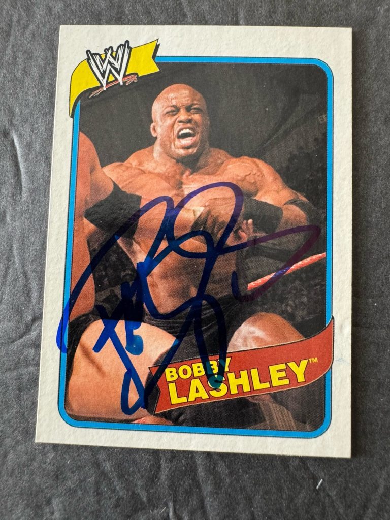 Bobby Lashley Signed 2007 Topps WWE Heritage III #19 Autographed JSA Wrestling