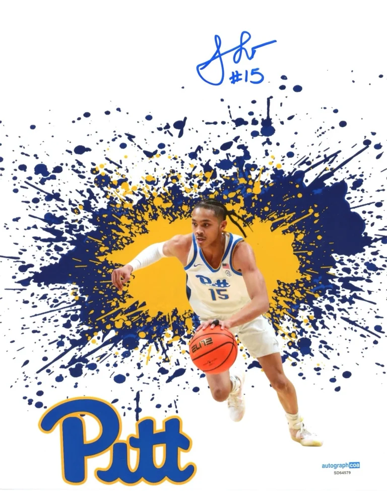 PITTSBURGH PANTHERS JALAND LOWE SIGNED AUTO PHOTO NBA DRAFT PROJ ACOA CERT