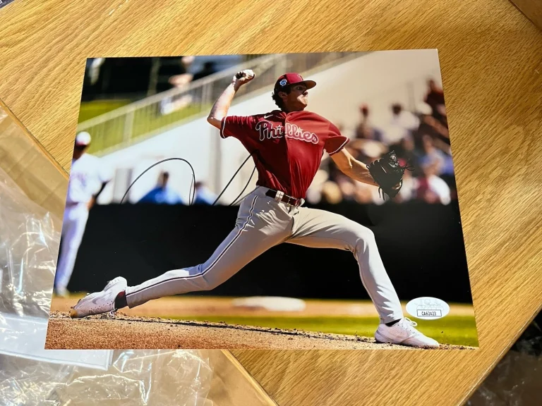 PHILADELPHIA PHILLIES-ANDREW PAINTER SIGNED AUTOGRAPH PHOTO JSA COA PROSPECT