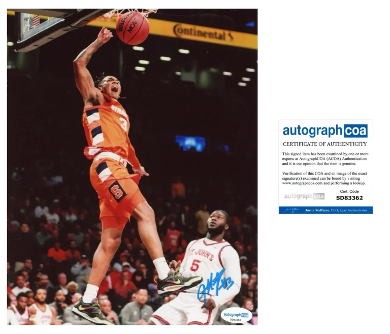 SYRACUSE ORANGE JUDAH MINTZ SIGNED AUTOGRAPHED PHOTO ACOA CERTIFIED