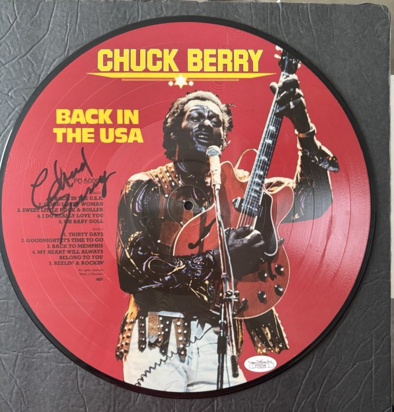 CHUCK BERRY SIGNED AUTOGRAPH VINYL RECORD JSA COA PICTURE DISC BACK IN THE USA