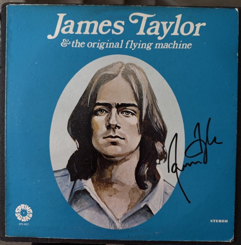 JAMES TAYLOR SIGNED THE ORIGINAL FLYING MACHINE VINYL ALBUM JSA COA AUTOGRAPH