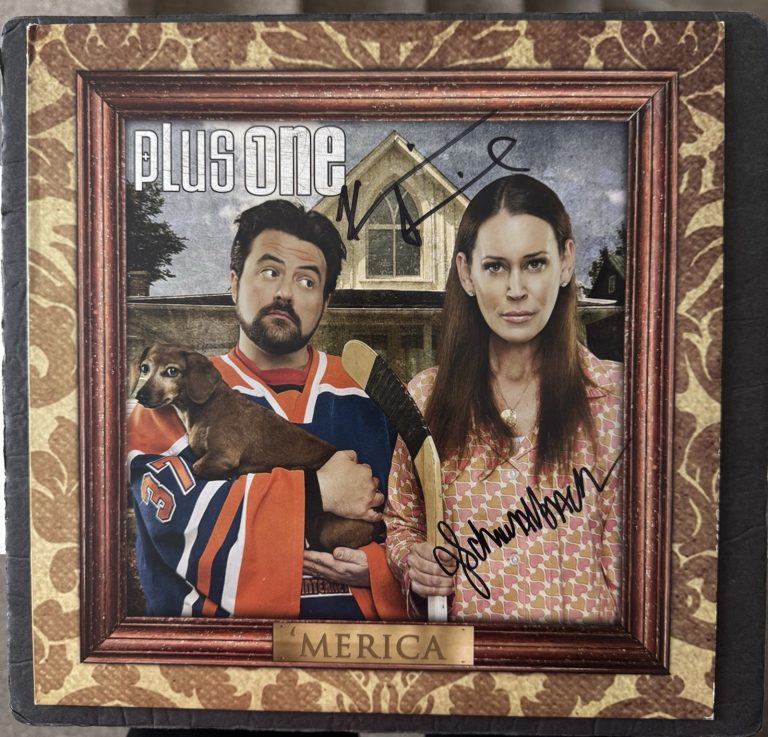 Kevin Smith Signed Vinyl Jennifer Schwalbach Plus One Live Merica Podcast JSA