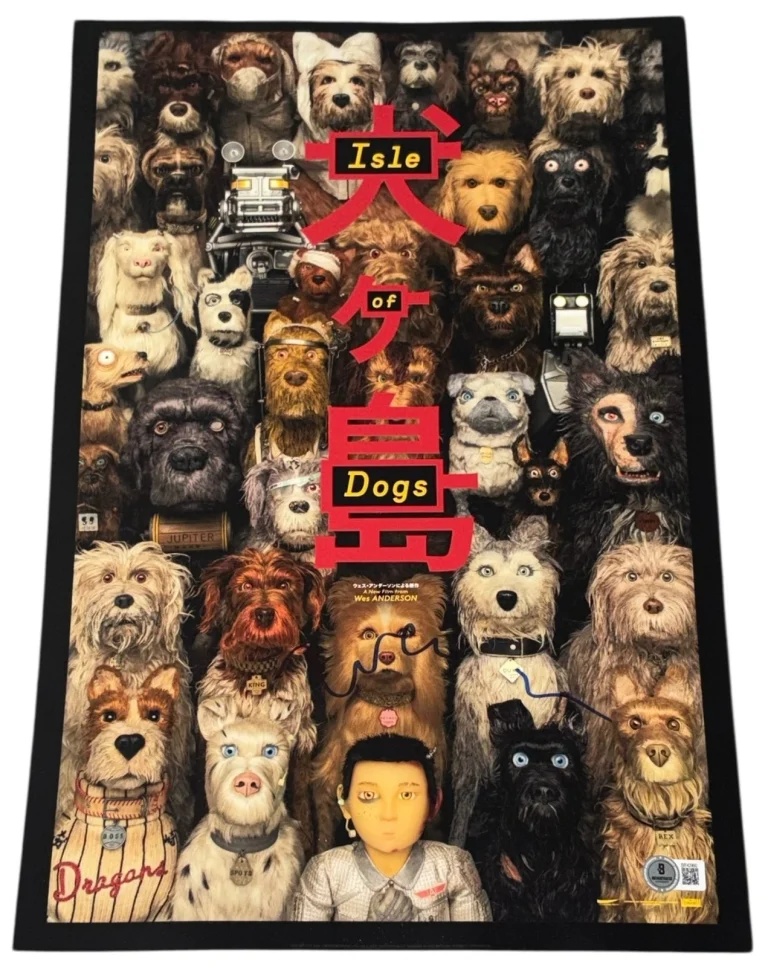 Wes Anderson Signed Autograph 12x18 Isle of Dogs Movie Poster Authentic Beckett