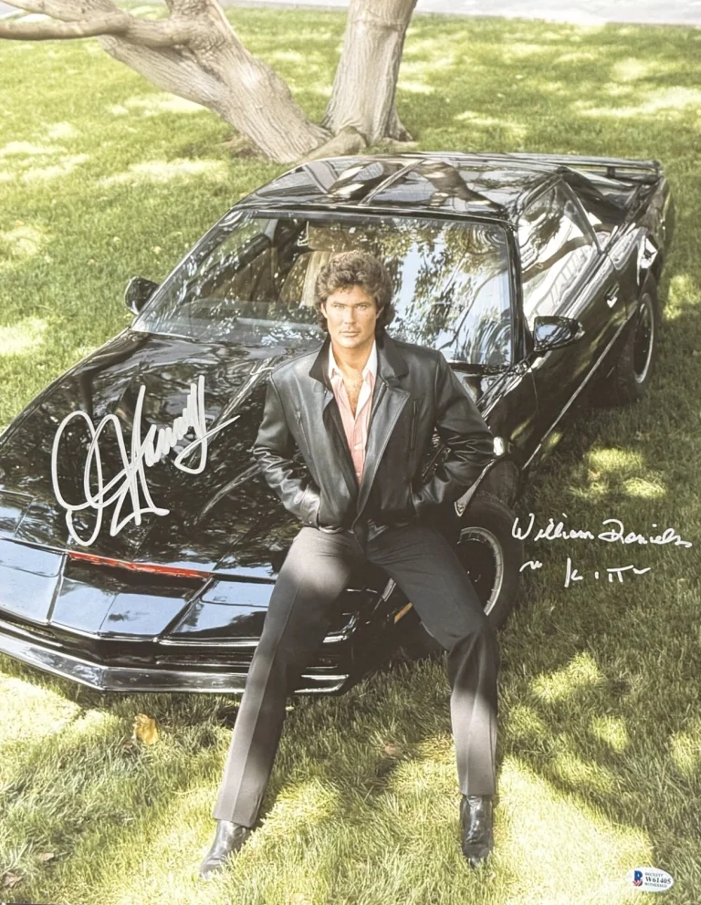 David Hasselhoff William Daniels Signed 16x20 Photo Knight Rider Beckett Witness