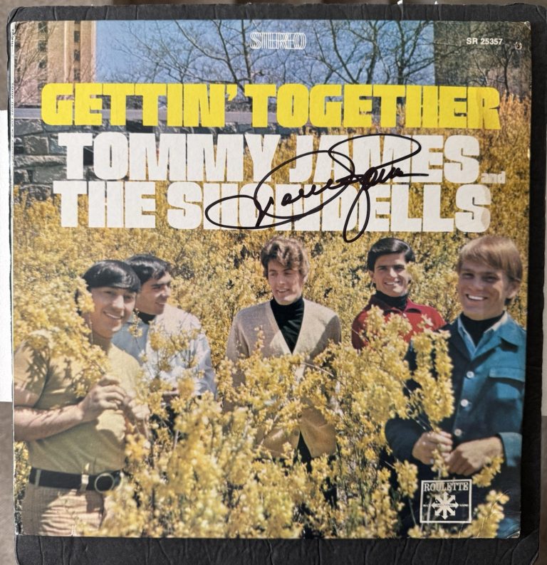 TOMMY JAMES SIGNED VINYL GETTIN' TOGETHER ALBUM JSA COA AUTOGRAPH