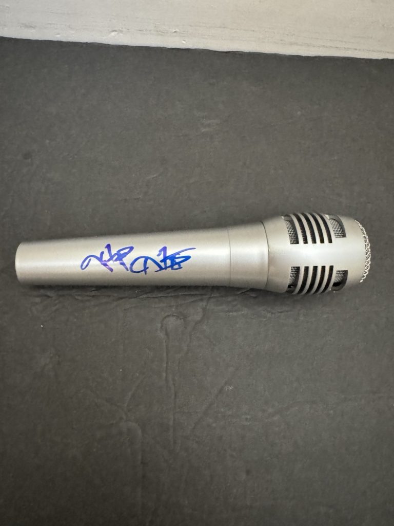 Otis Williams Signed Microphone Singer The Temperatures Autograph JSA COA