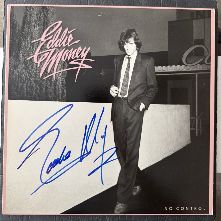 EDDIE MONEY SIGNED VINYL NO CONTROL JSA COA AUTOGRAPH ALBUM RECORD LP