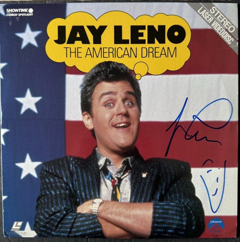 Jay Leno The American Dream Signed Laserdisc Autographed JSA COA Tonight Show
