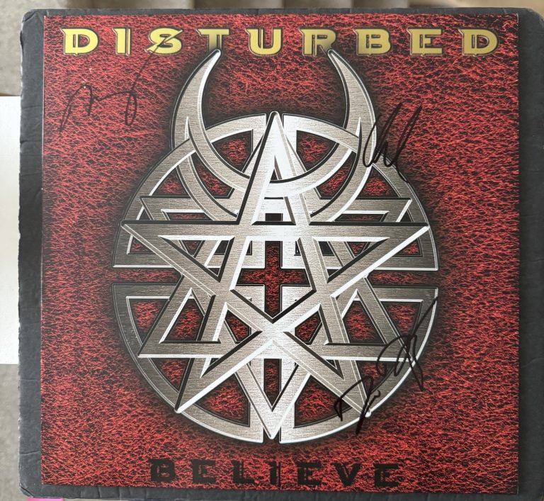 DAVID DRAIMAN SIGNED VINYL BELIEVE DISTURBED +2 AUTOGRAPH JSA COA ALBUM RECORD
