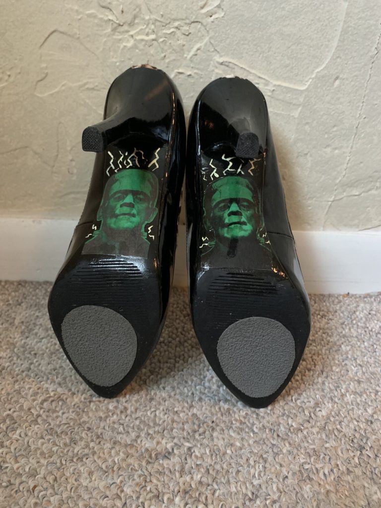 WHITE HOUSE/BLACK MARKET Rockabilly Custom Frankenstein Cheetah Pumps 8.5 M