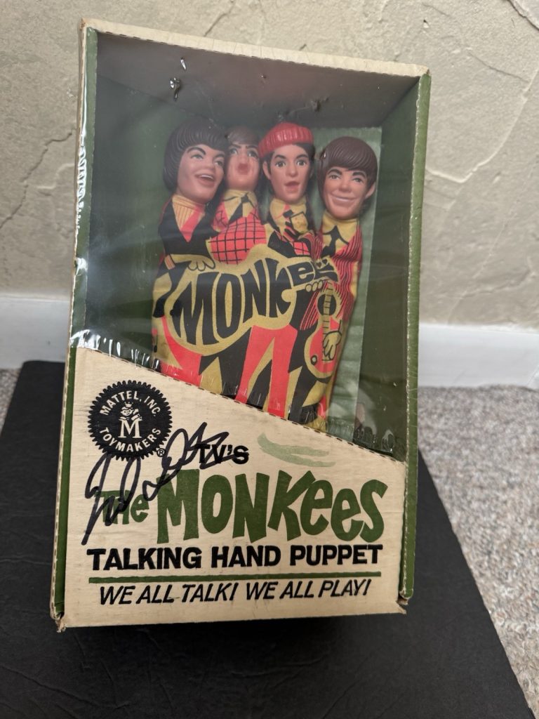 Micky Dolenz Signed The Monkees Vintage Talking Hand Puppet Mattel 1966 BOX JSA