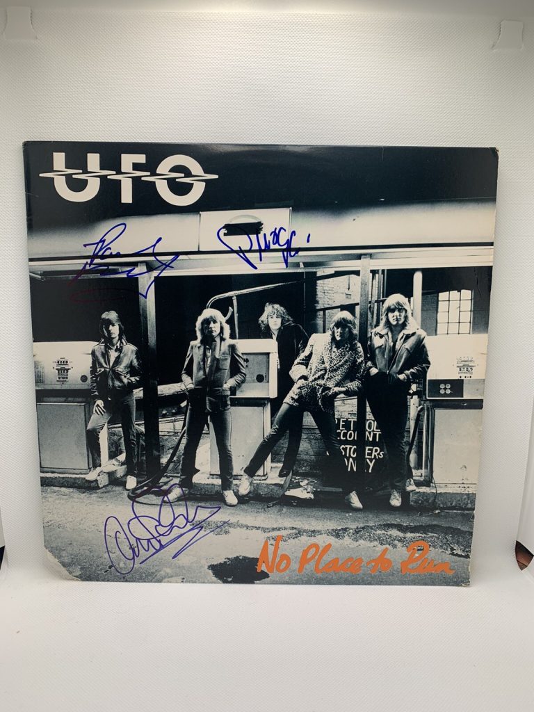 UFO Signed Vinyl No Place To Run Autographed By 3 Jsa Coa Album Record Rock Lp